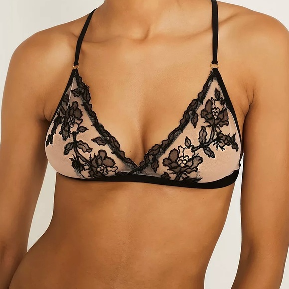 Urban Outfitters Other - Urban Outfitters Out From Under Bella Embroidered Mesh Bralette